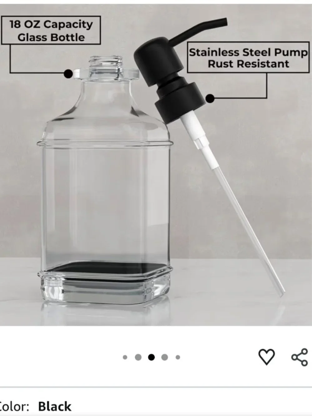 Glass Coffee Syrup Dispensers